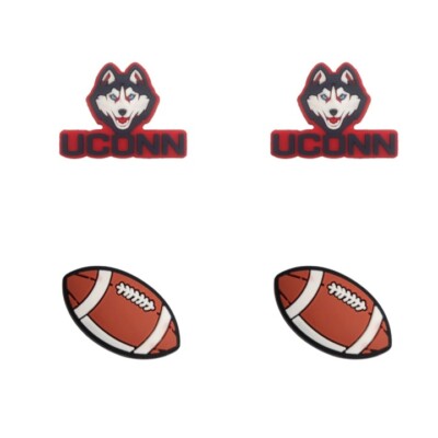 NCAA Uconn Huskies Team For Crocs Shoe Charms Jibbitz - 4 Pieces