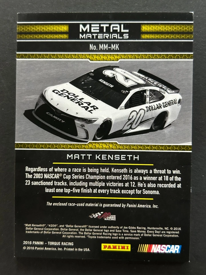 2016 Panini Torque Greg Biffle Rubber Relics RR-GB 288/399 - Image 2 of 2