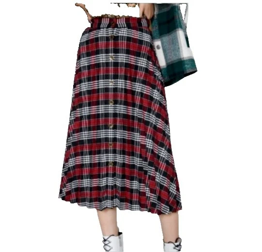 Faldas para mujer a cuadros Zara Poliéster