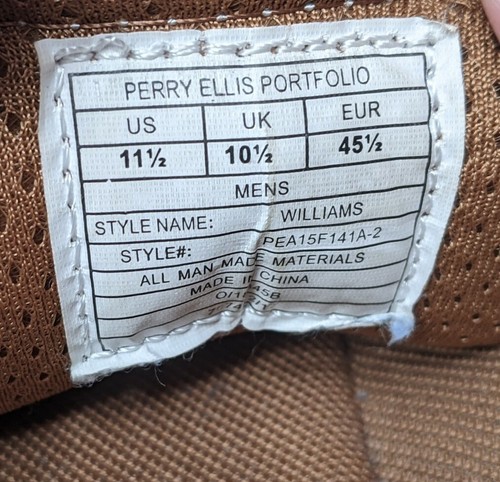 Perry Ellis Portfolio Mens Size 11.5 Lace-up Casual Shoes Style Name Slip Taupe - Picture 7 of 12