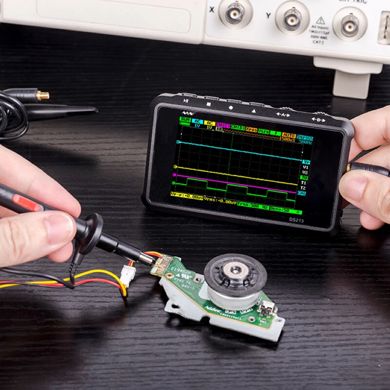 2020 Portable LCD 4-Channel Digital Oscilloscope DS213 USB 15MHz 100MSa/s Models - Image 4 of 4