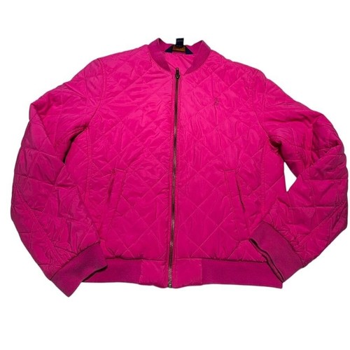 Polo by Ralph Lauren Pink Quilted Bomber Coat Size XL/16