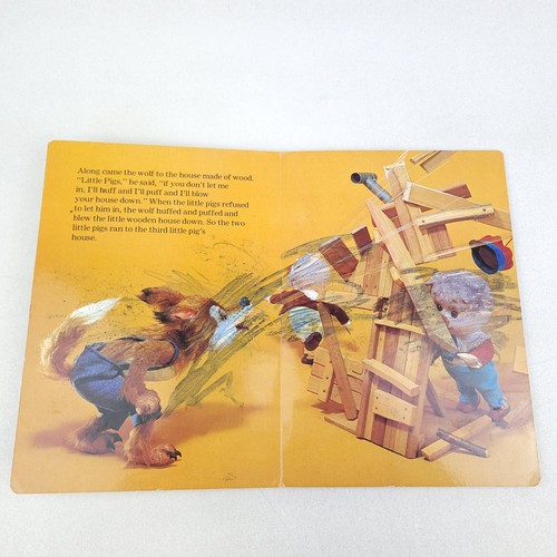 The Three Little Pigs; Vintage Platt & Munk Story Book Destor 1970s Board Book - Picture 7 of 9