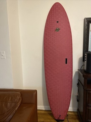 Pink South Bay Surf Board 7 0   with Leash, Case And Surf Wax