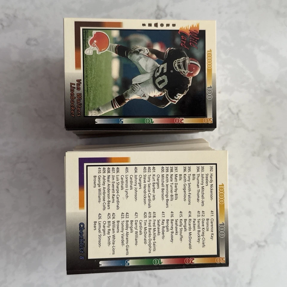 1992 Wild Card Football Card #s 231-460 +Rookies - You Pick - NFL Trading Cards - Image 2 of 2