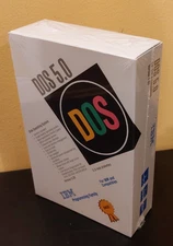 RARE VINTAGE IBM DOS 5.0 IN ORIGINAL SHRINK WRAP + FREE SHIPPING