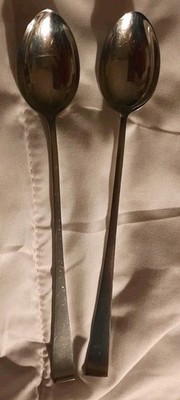 2 International Lyon NEW CHARM Stainless Ice Tea Spoons USED CONDITION 