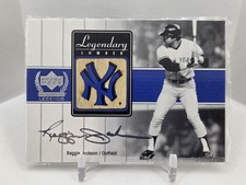 2000 UD Yankee Legends Reggie Jackson GOLD Legendary Lumber Game Used Bat A