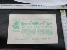 Monety-Pieniądz papierowy 1923, 20 milionów Emergengeld of City Königsberg-Prussen