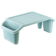 Blue Serving Tray Sofa Bed Table to Eat and Work Portable Breakfast Laptop Desk