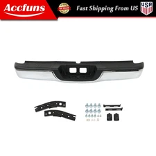 Chrome Steel Fit For Toyota Tundra 2000-2006 Complete Rear Step Bumper Assembly