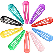 30 Pcs Colorful Snap Hair Clips, 2 Inch Non-slip Metal Hair Barrettes in 10 Asso