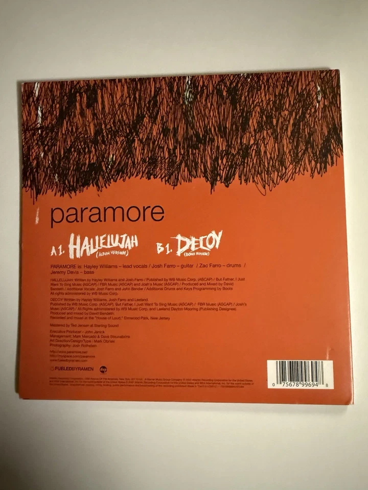 Paramore - Hallelujah 7" Vinyl Gatefold Sleeve & Poster - Image 3 of 3