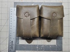 Leather Utility Belt Pouch with Double Pocket