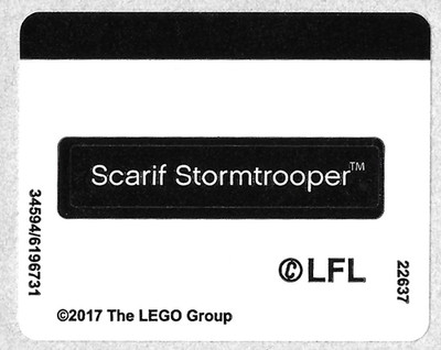 LEGO STICKER SHEET 40176 SCARIFF STORMTROOPER Set New & Genuine