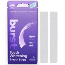 BURST Teeth Whitening Breath Strips (Polar Mint/1 Pack) | Instantly Freshens 