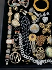 Luxury Lot Of VTG Modern Jewelry Mix Natural Pearls Bakelite Many Signed More