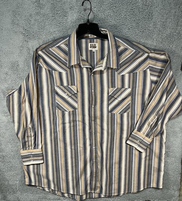 Ely Cattleman Men s Pearl Snap Long Sleeve Western Shirt Size 4X Big Man