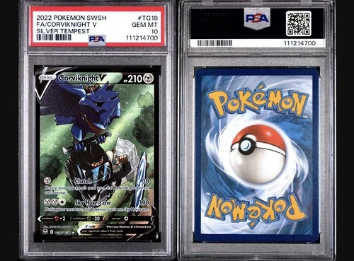 PSA 10 Corviknight V TG18/TG30 Swsh12: Silver Tempest Trainer Gallery