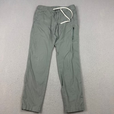 Vuori Pants Men Medium Green Solid Ripstop Climber Chino Cargo Drawstring M *