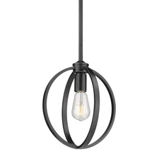 Golden Lighting 3167-M1L Colson 10"W Mini Pendant - Black