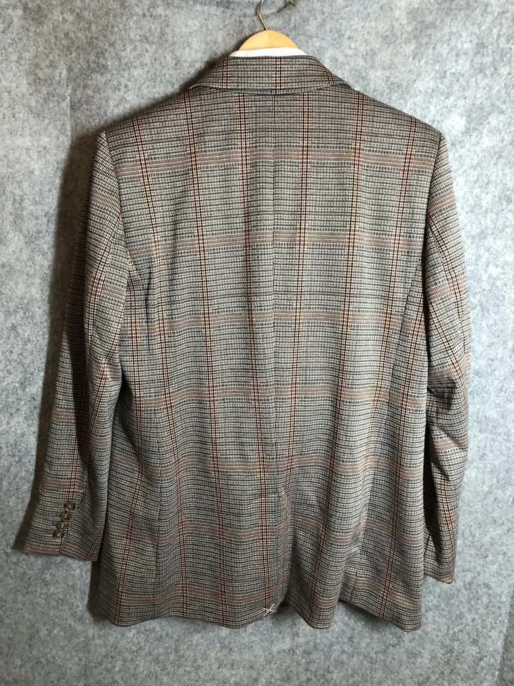 Chaqueta Blazer LOFT Mujer 12 Marrón Glen Cuadros Ventana Muesca Solapa con Etiquetas Foto 4 de 4