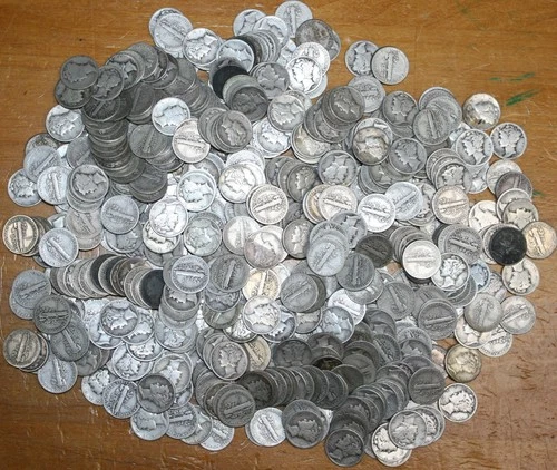 90% Silver Mercury Dimes, Buy Singles or Multiples, Product Description Below