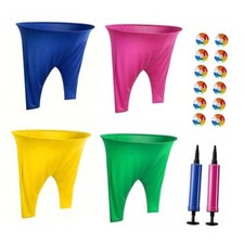 4 Pcs Granny Pants Yard Game 4-Piece Outdoor Game for Adults Colorful