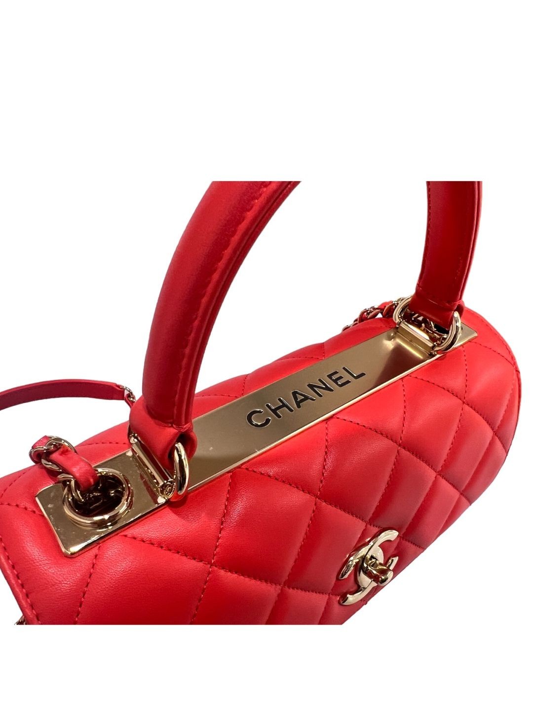 CHANEL Trendy CC Small Shoulder Bag Lamb Red A92236 88400808 [P] — image 6