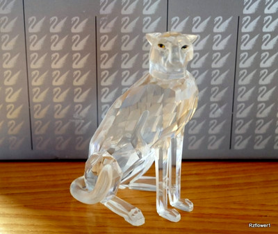 Retired Swarovski Crystal Cheetah (Variante 2, High Tail), 1832250, boxed