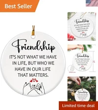 Heart-Shaped Friendship Ornament 2025 - Perfect Christmas Gift for Friends