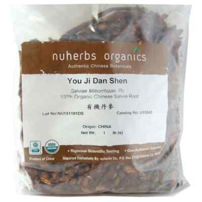 Organic Red Sage Root - Dan Shen - 1 lb Salvia Miltiorrhiza Superior Quality