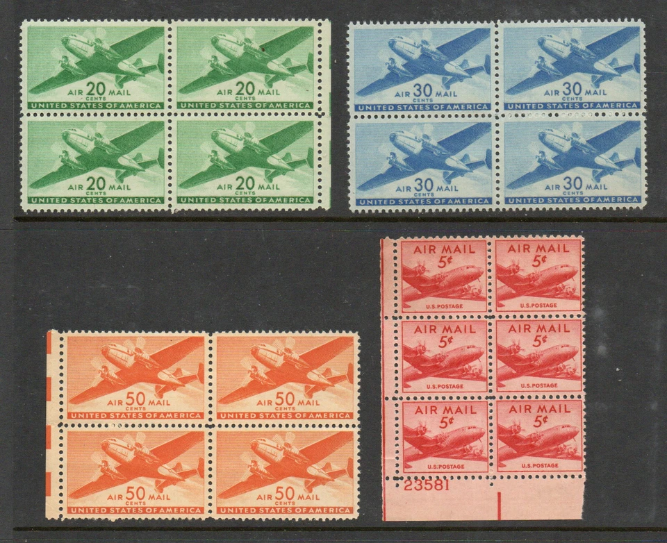 Group of (12) Air Mail Blocks MNH         /         Lot 0923136 - Image 2 of 2
