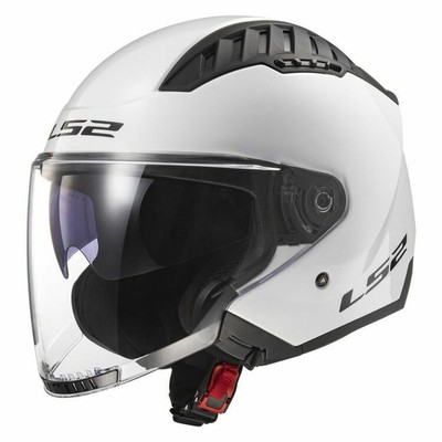 LS2 Copter Open Face Motorcycle Helmet Gloss White