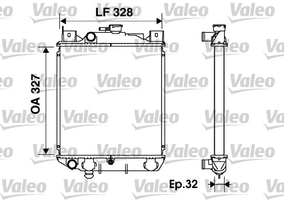 Radiateur de refroidissement moteur Valeo 734166 à haute dissipation thermique aluminium