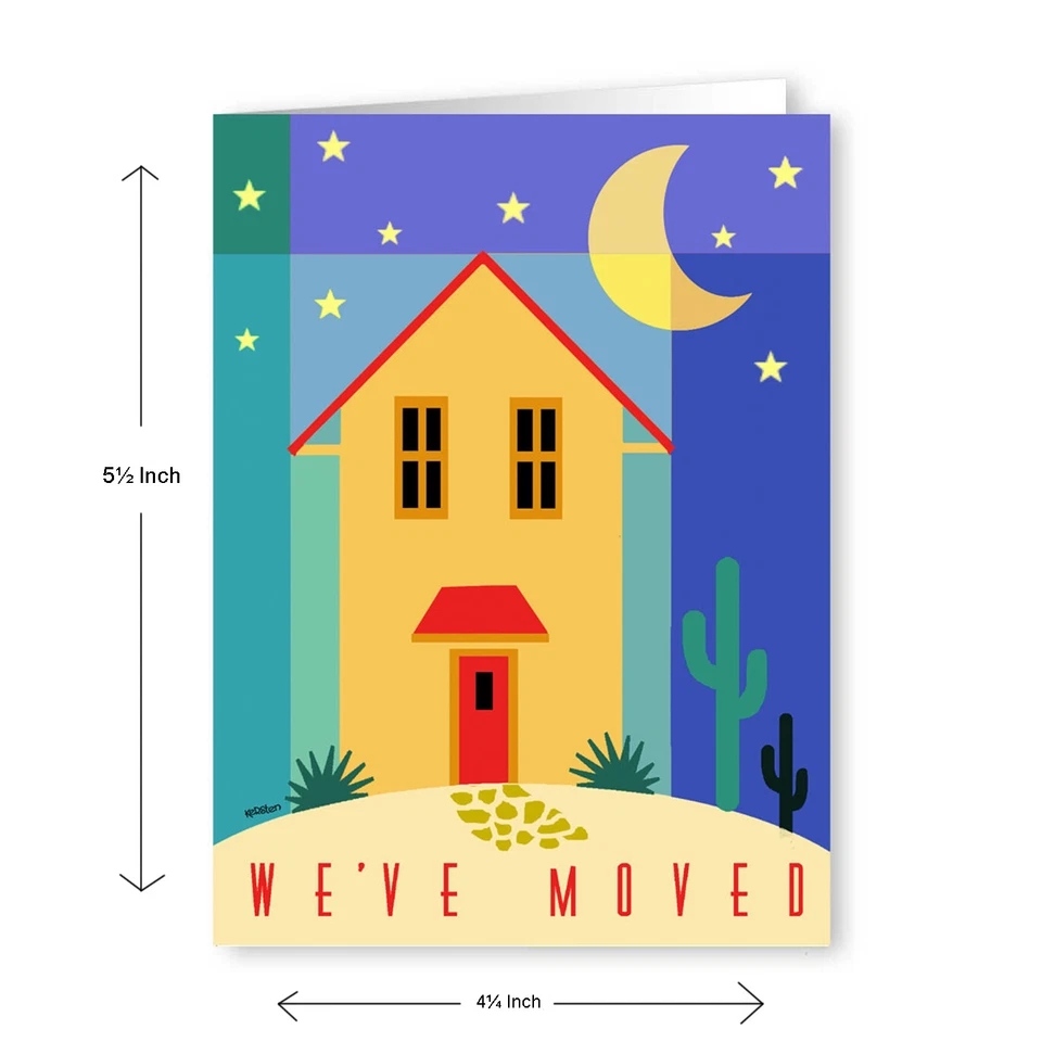 Nuevo juego de tarjetas de notas de dirección que hemos movido - 10 tarjetas de notas en caja - 14165 Foto 4 de 4