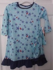 JAMMIES FOR YOUR FAMILIES SANTA HATS BLUE NIGHTGOWN  DOLL GOWN - SIZE 2T - NWT