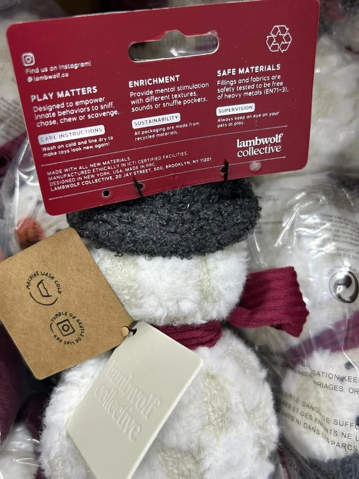 LambWolf Colectivo Muñeco de Nieve Perro Chirrido Juguete con Múltiples Chirridos Foto 3 de 3