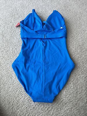 SPANX One Piece Coastal Blue Bathing Suit S/P