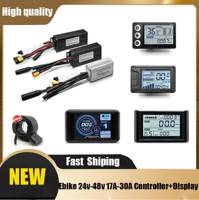 E-bike Three-Mode Sine Wave Controller 24V-48V 17A-30A with LCD Display Set