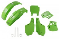 Kunststoff Verkleidung Kit Full Kawasaki KX 250 1989 KX 500 1989 - 1992 Ufo GrüN