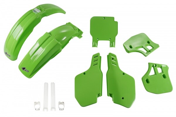 Kunststoff Verkleidung Kit Full Kawasaki KX 250 1989 KX 500 1989 - 1992 Ufo GrüN-image