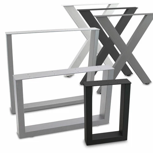 Tischbeine Tischkufen Tischgestell Tischuntergestell Stahl Metall Eckig BITUXX