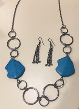 Paparazzi Jewelry Blue Beaded Necklace & Earring Set