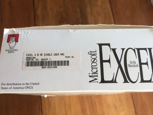 微软 Excel 4.0 电子表格软件适用于老式 Macintosh 电脑 - 第 2 张/共 10 张