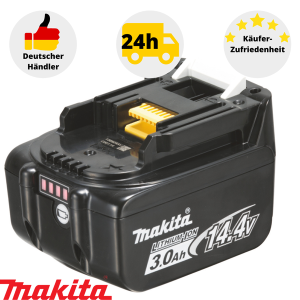 Makita 197615-3 Akku BL1430B Schiebeakku 14,4V 3,0 Ah Batterie Ladestandanzeige-image