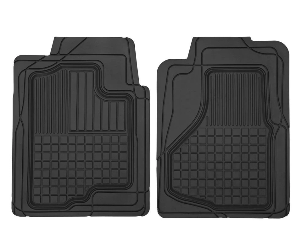 Fundas de asiento de coche delanteras de neopreno de poliéster 100 % impermeables + alfombrillas de goma para coche Foto 3 de 4