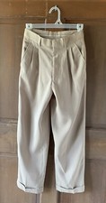 Boys Andrew Fezza Khaki Cuffed Dress Pants Size 12