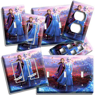 #ad FROZEN PRINCESS ANNA AND ELSA SISTERS LIGHT SWITCH OUTLET WALL PLATES ROOM DECOR $9.99