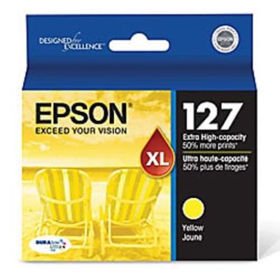 GENUINE Epson 127 Yellow Ink Cartridge for NX530 NX625 WF-3520 WF-3530 WF-3540